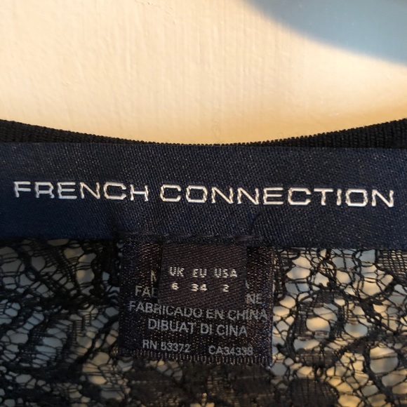 French connection black lace back dress size 2 - Picture 5 of 5